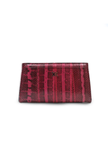 Ivy Clutch in Fuchsia and Terracotta Water Snake