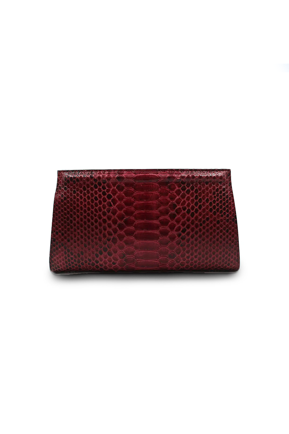 Ivy Clutch in Wine Water Snake w/ Crystals