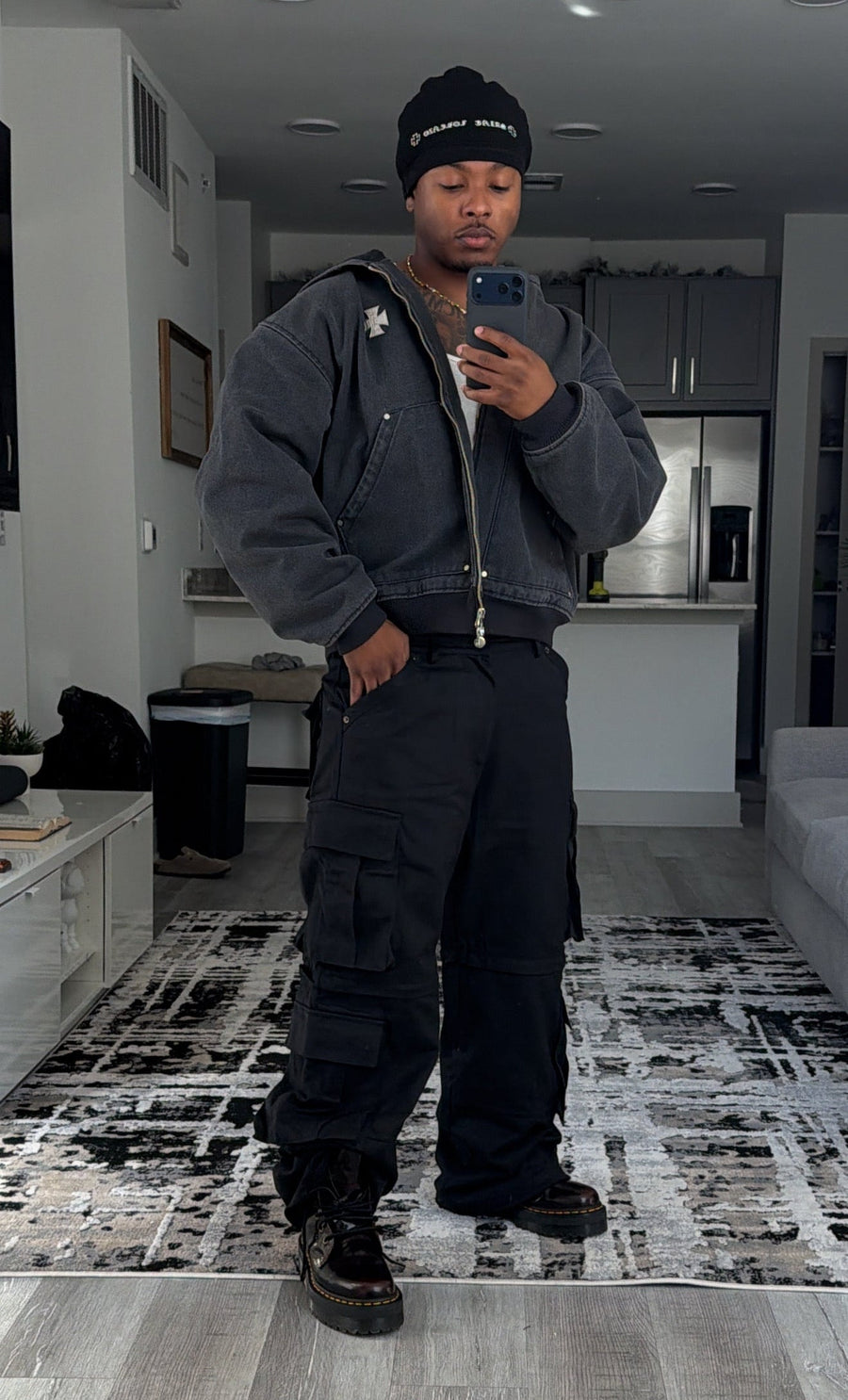 ‘INTO THE DARK’ CARGO PANTS