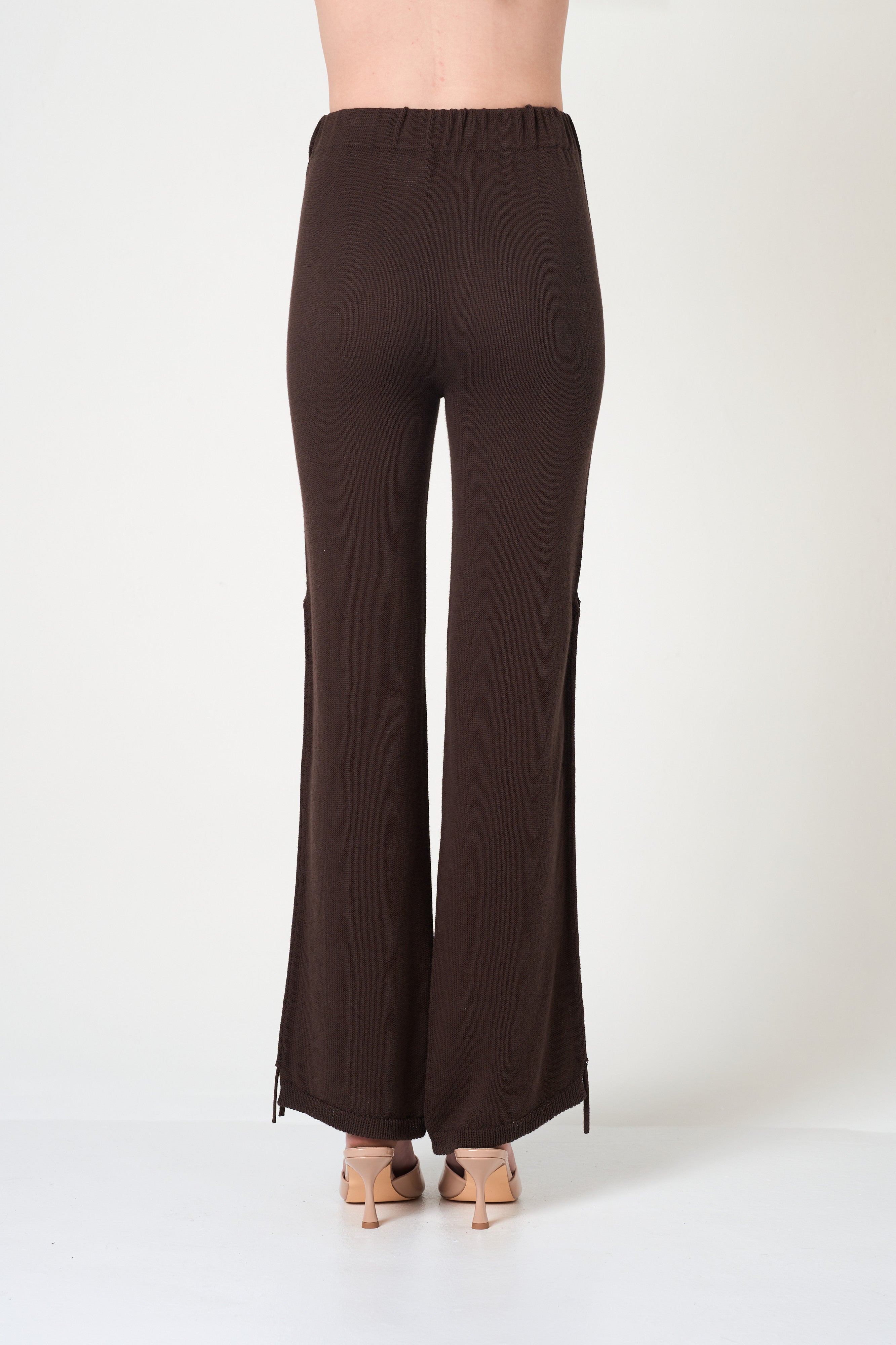 Flared Pants in Brown