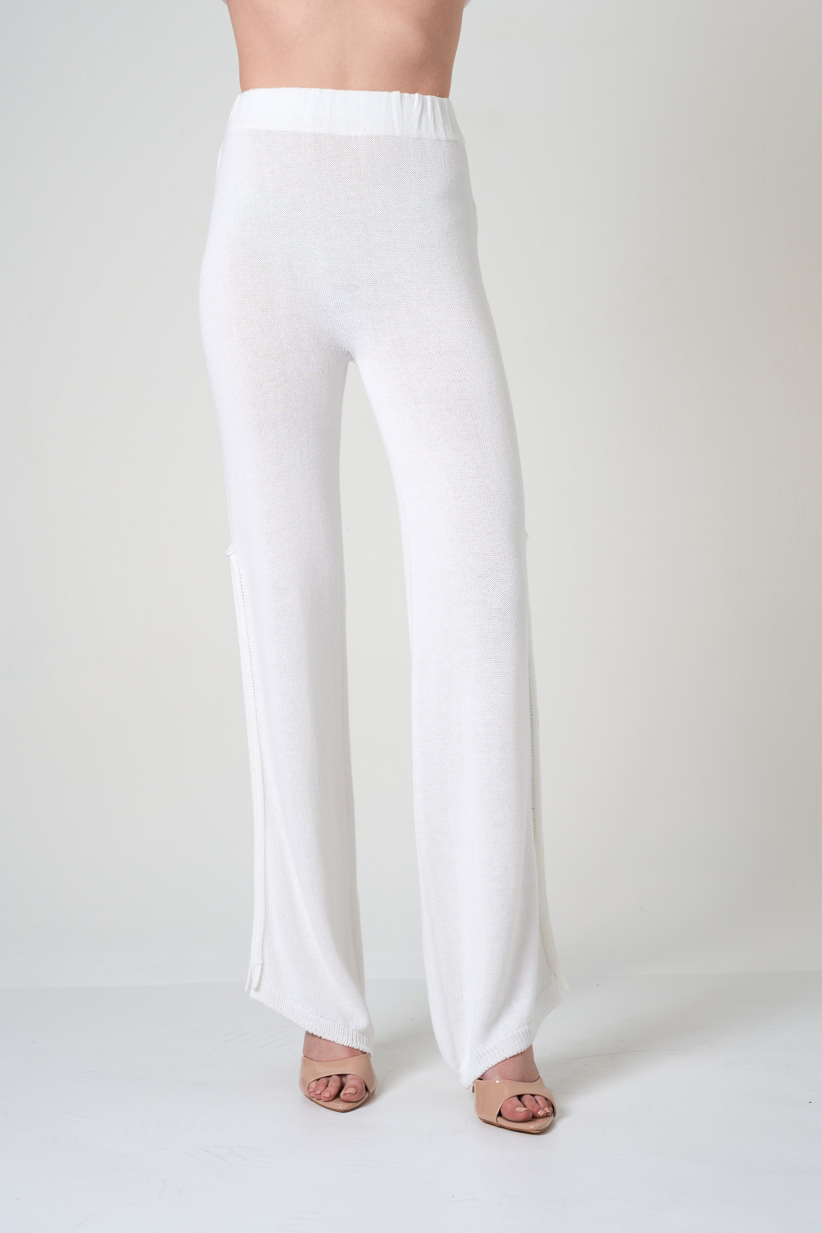 Flared Pants in Off White