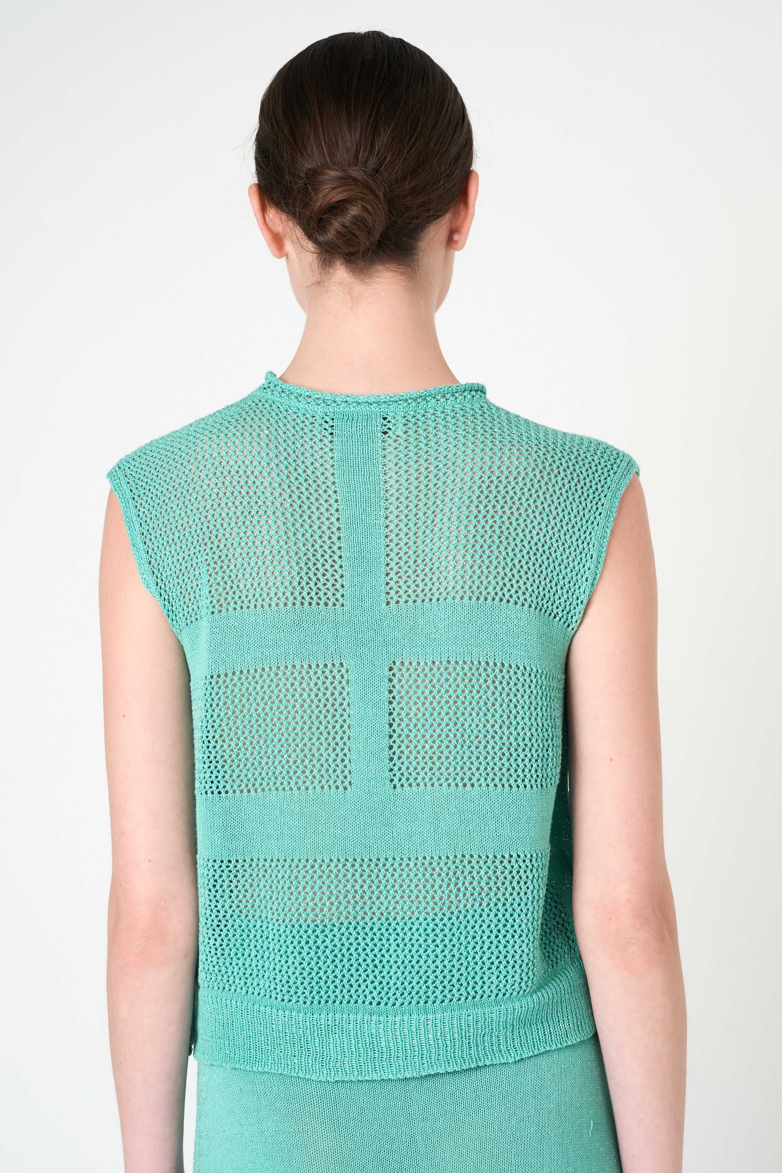 Luxe Sleeveless Top in Aqua