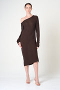 Long Sleeve Dress in Brown