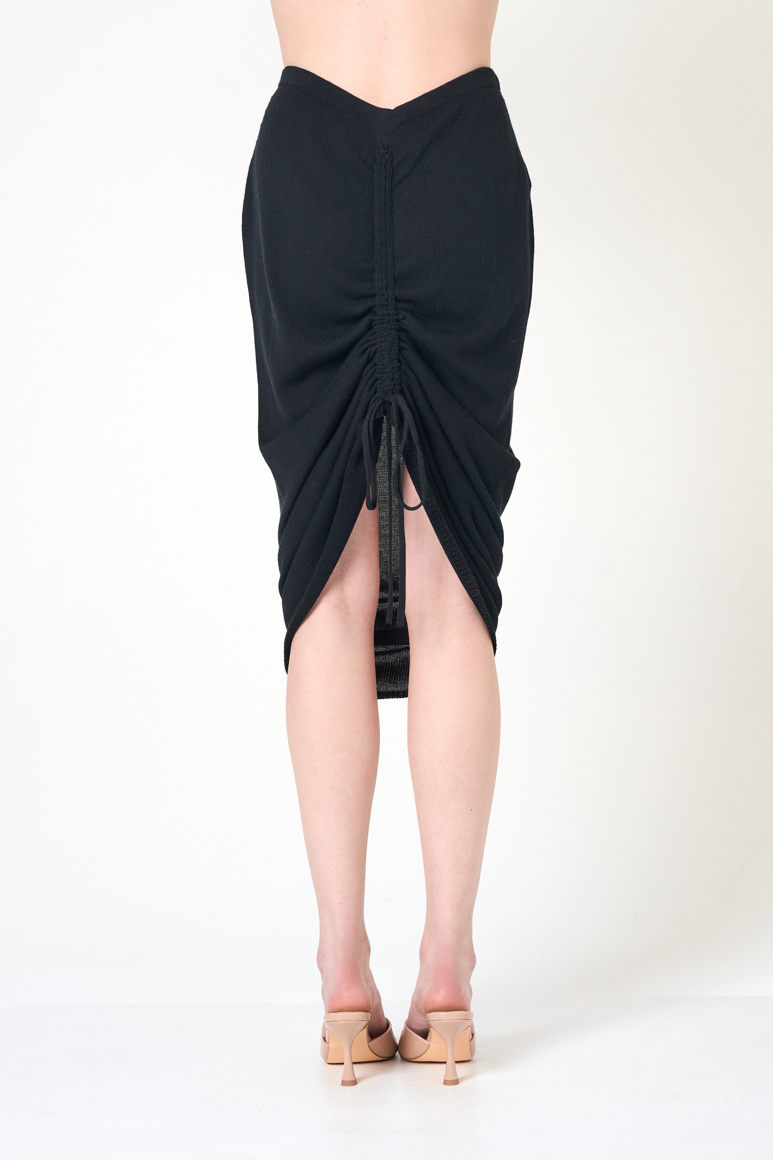 Midi Pencil Skirt in Black